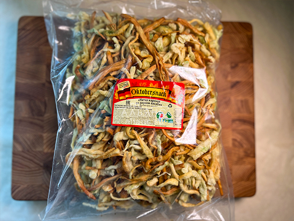 Нитка ЖАРЕНАЯ "Васаби" Oktobersnack 1 кг (сырный продукт) в Уссурийске