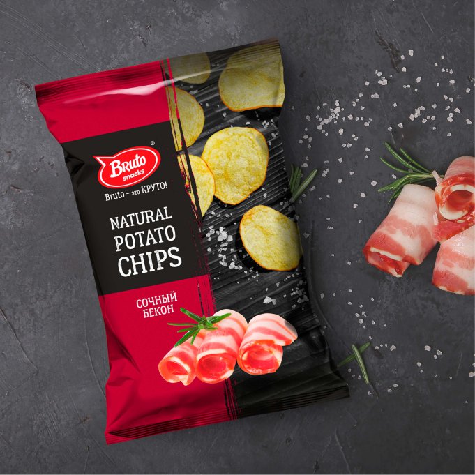 Картофель «Бруто» со вкусом бекона 130 гр. в Уссурийске