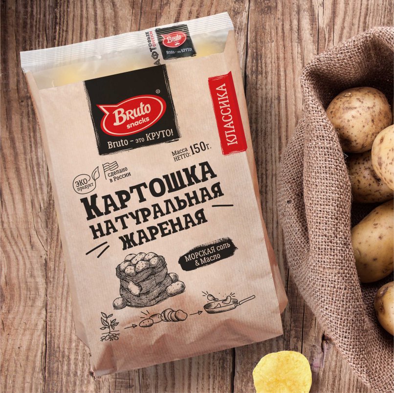 Картофель «Бруто» с солью 130 гр. в Уссурийске